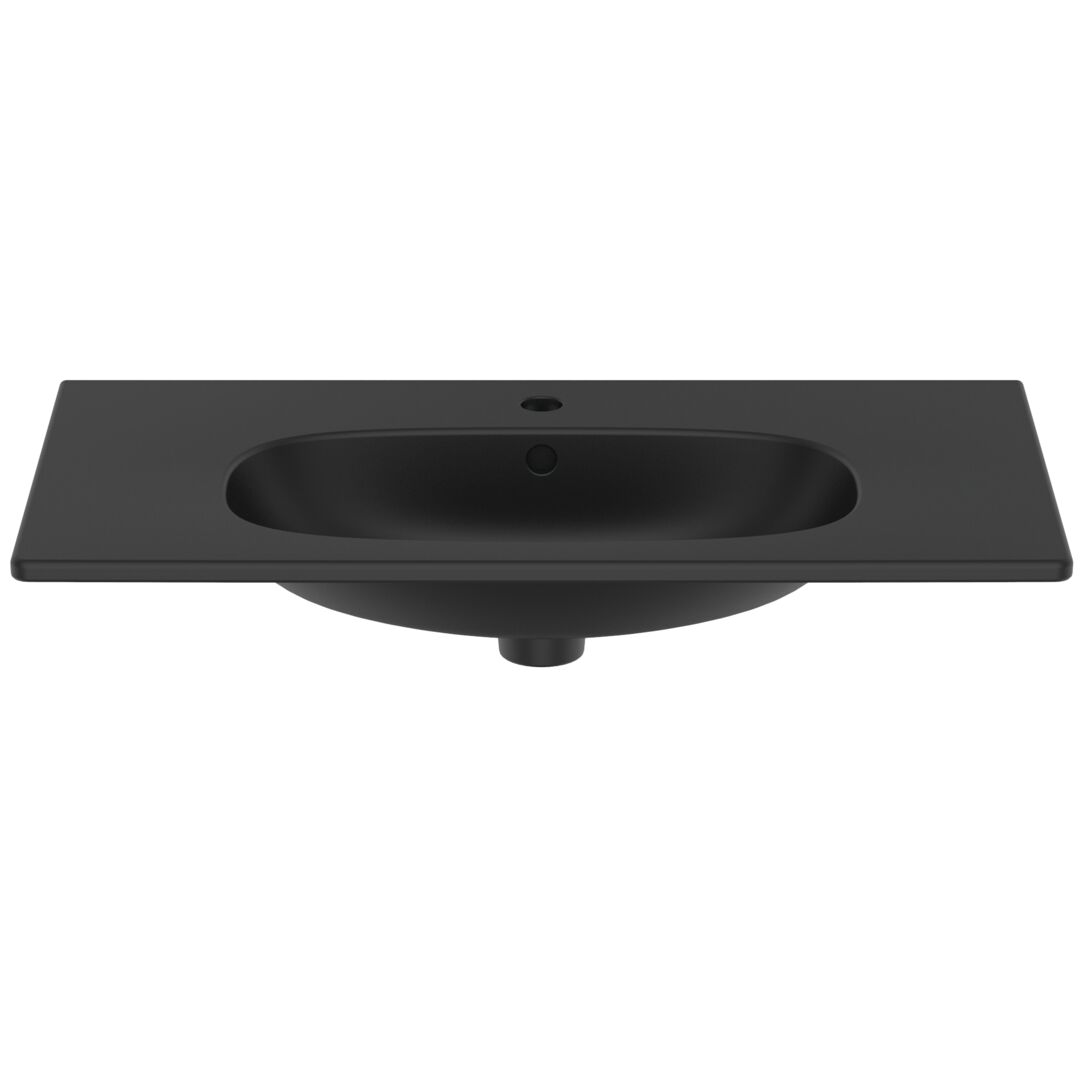 Obiecte sanitare - LAVOAR TESI 80 CM PENTRU MONTAJ PE MOBILIER, SILK BLACK